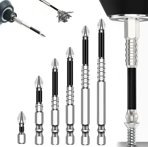 High-Magnetic Screwdriver Drill Bit Set, Drill Screwdriver Bit Set, High Magnetic Drill Bit Set, Universal Anti-Slip Electric Magnetic Screwdrive Bit Set, 25 50 65 70 90 150 mm Strong Impact