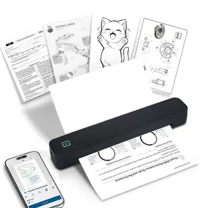 Portable Thermal Printer, 1 Count USB Rechargeable Wireless Printer, Compact Lightweight Printer for Documents, Photos, Labels, Office Supplies, Thermal Label Maker