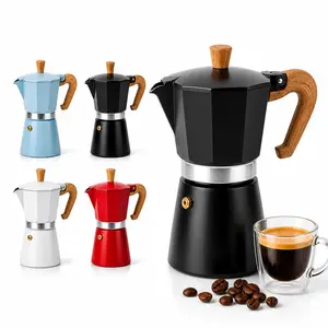 Classic Aluminium Moka Type Espresso Coffee Maker, Kitchenware Coffee-Making Tool