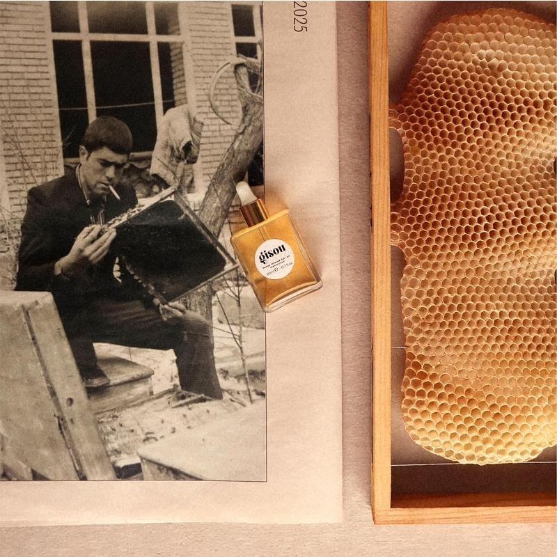 2026 Gisou Honey Infused Hair Oil - Hydrating & Frizz Control Treatment with Mirsalehi Honey, Adds Shine & Heat Protectant for All Hair Types, 1.7 Fl Oz