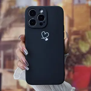 Heart Pattern Phone Case, Anti-drop Shockproof Phone Protective Cover, Phone Accessory Compatible with iPhone 6 7 8 X 11 12 13 14 15 Pro Max