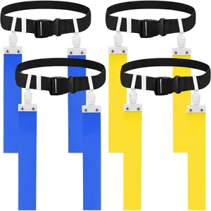 Flag Football Belt, 2pcs Adjustable Flag Football Belt with Belt and Flags, for Youths, Adults
