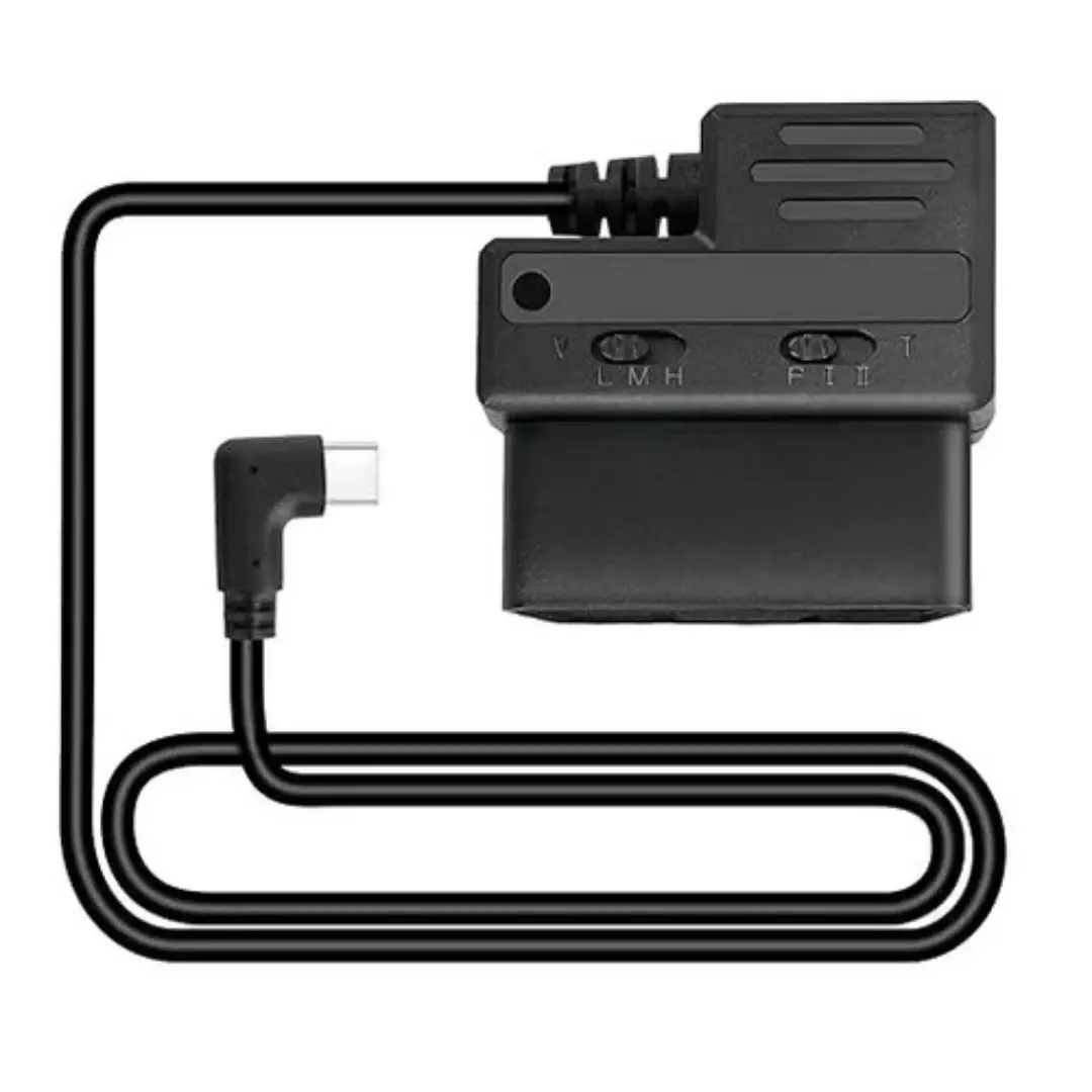 Type C OBD Dash Cam Hardwire Kit | Universal Vehicle Power Cable | Collision Activated Recording | Low Voltage Cutoff | Easy Installation | Car Parking Security