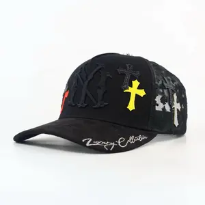 Luxury Style N.Y. BLACK Mesh Crosses of God Hat