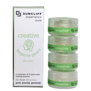 Suncliff Dye Free Terpene Gems 48-Count | Creative | Natural Mood Gems | Hard Candy