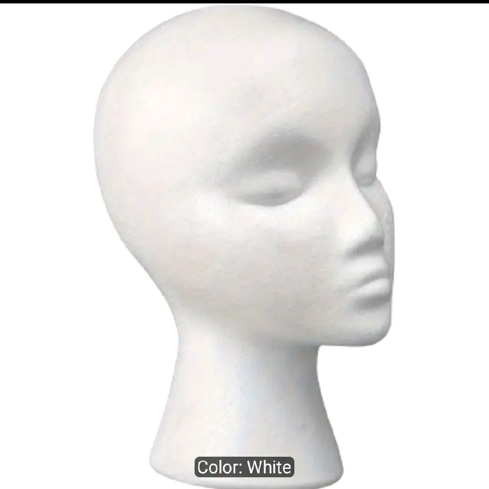 White Mannequin Head for Display and Styling - Perfect for Hair and Accessory Shows