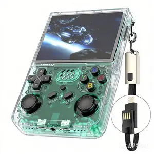Portable Retro Game Console R36xx, Handheld Gaming Console with Arkos System, 128GB Storage, 3.5 HD Screen, Wi-Fi, Live Streaming, Video Viewing, Gift Idea, Compact