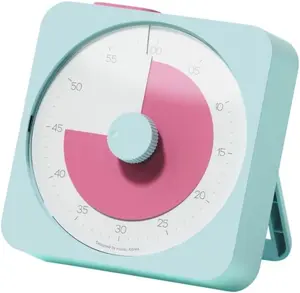 Visual Timer for  & Adults, 60 Minute Analog Countdown Timer for Classroom School, Homeschooling, Silent Visual Timer for Study  Pomodoro Time Management  Operated ( Blue)