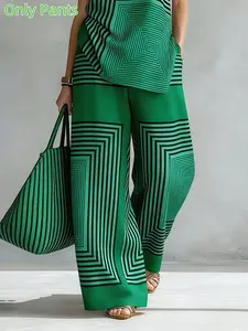 Loose Fit Wide Leg Pants with Colorblock Pockets, Stylish Long Trousers for Casual Wear, Comfortable and Trendy Bottoms for Everyday Use