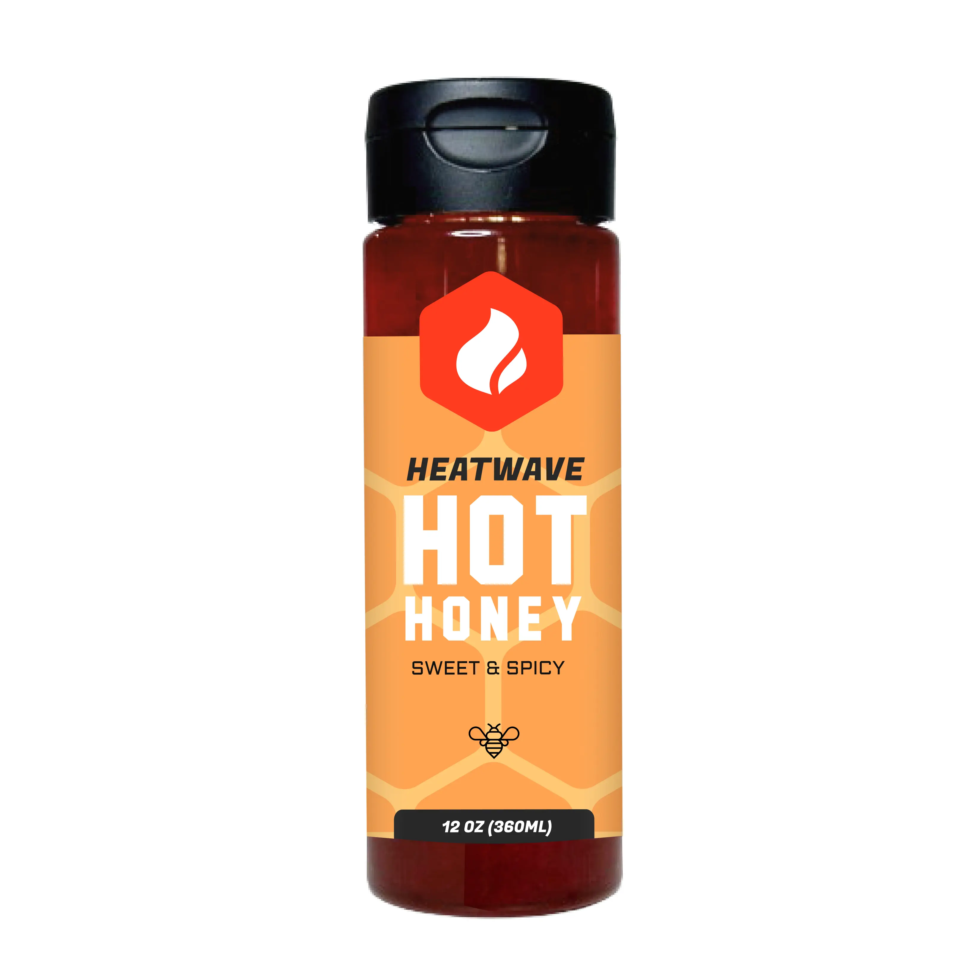 Heatwave Hot Honey - Pure Honey Infused with Ground Red Pepper, 12oz Bottle - Sweet & Spicy