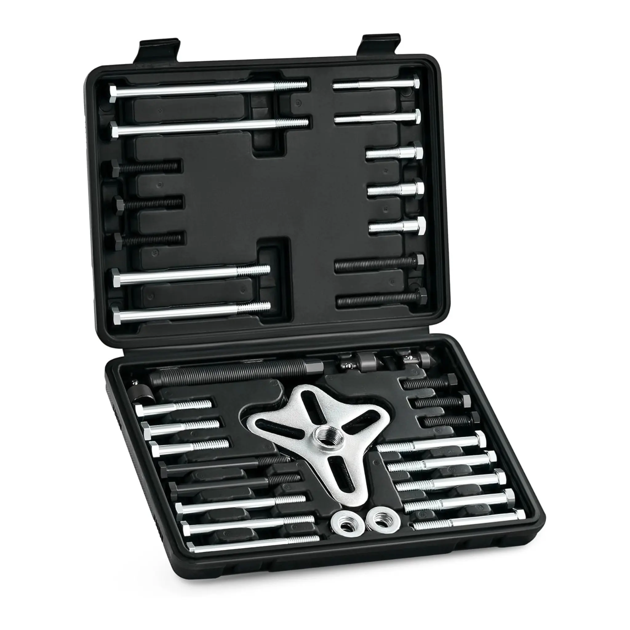 【SpotlightDay】Orion Motor Tech Harmonic Balancer Puller Kit, 49pc Power Steering Pulley Puller Installer Tool Set, Heavy Duty Steering Wheel Puller Tool Kit for Flange Type Gear and Crank Puller