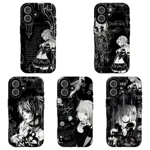 FL-Death N0te Misa Amane Gothic Phone Case,Dark Anime Aesthetic Cover For iPhone 11 12 13 14 15 16 17 Air Pro Max for Samsung S26 S25 S24 S23 S22 S21 Case,Gift for her/him/fans