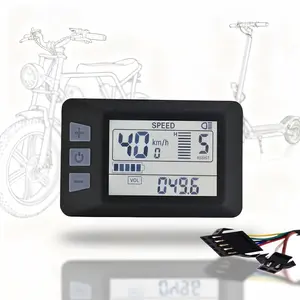 Waterproof Interface LCD Display for Electric Bicycles & Scooters, Uart 2 Protocol Compatible, P3h Sm 7pin Cable Included