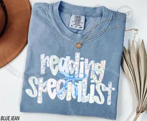 Comfort Colors® Reading Specialist Shirt, Reading Shirt, Wildflowers Shirt, Elementary Teacher Gifts, Cute Teacher Tshirt, Resource Teacher Reading Gifts