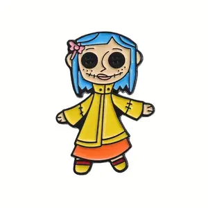 Coraline Doll Enamel Pin - Super Cute Design