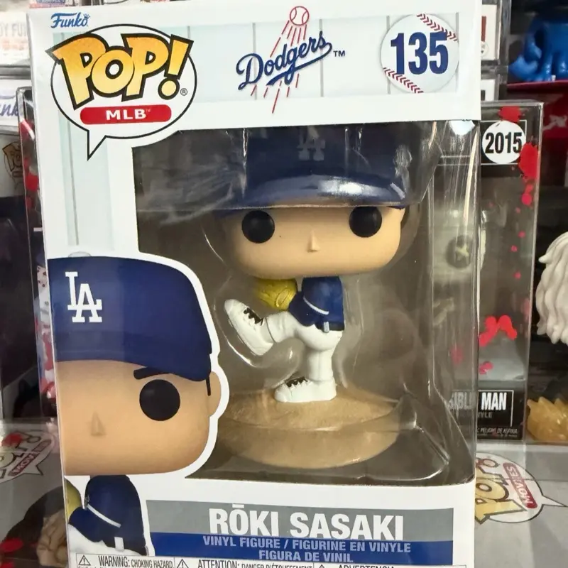 Funko Pop MLB Dodgers Roki Sasaki New Vinyl Figure, TV & Movies Character Collectible Figurine
