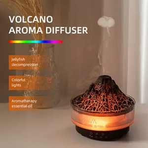 Glacier Lava Humidifier Home USB Colorful Simulation Flame Aromatherapy Diffuser Bedroom Air Purification and Humidification Essential Oil Volcano