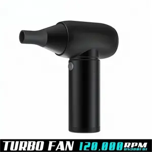 CROSSGUN Portable Handheld Jet Blower, Brushless Motor High-Speed Turbine Fan, Metal Material Strong Wind Dust Cleaning Set for Camera Lens PC Dust Removal