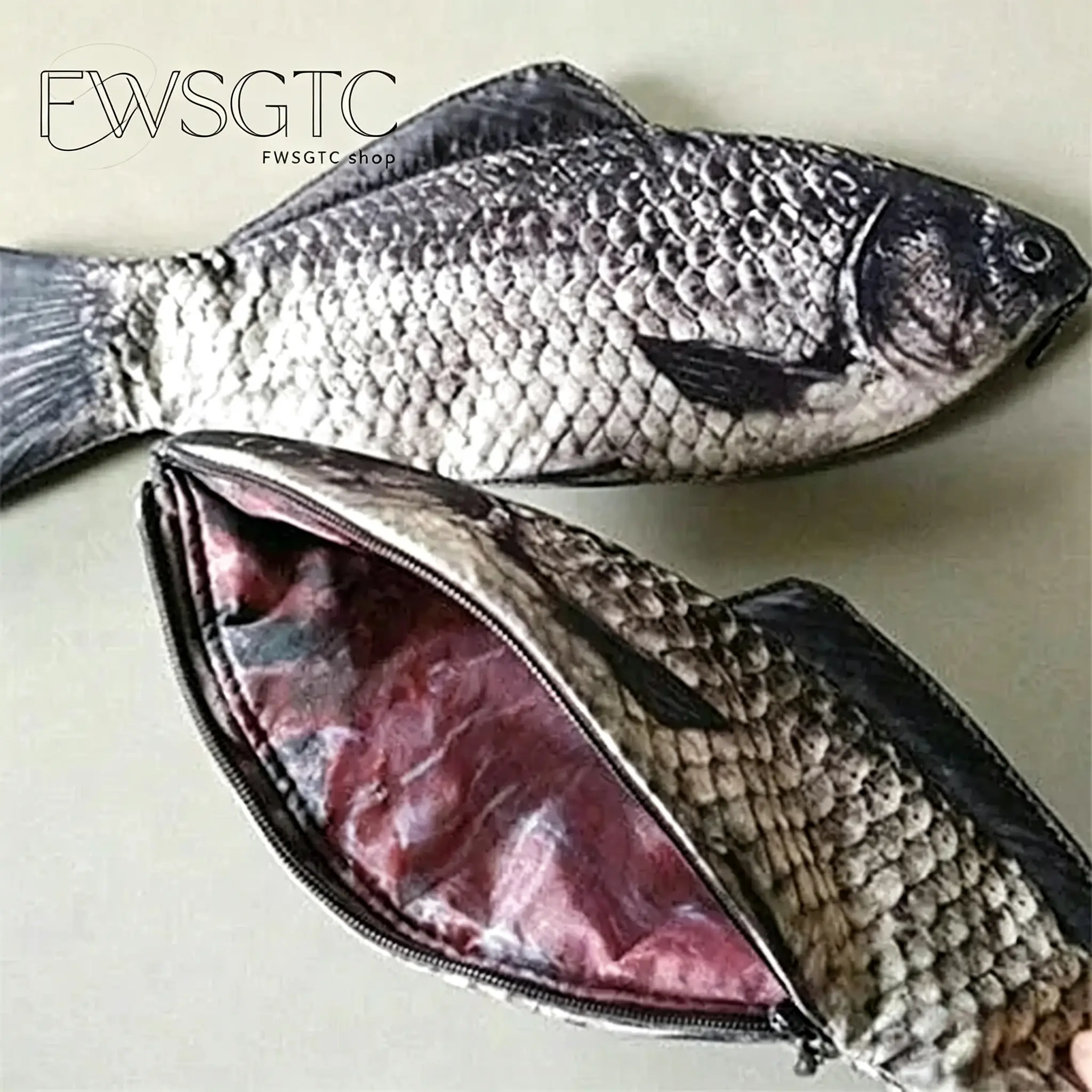Unisex Portable Fish-Shaped Compact Multi-Use Storage Pouch - Stationery Organizer, Pencil Case, Coin Purse, Lightweight Sports & Outdoor Accessory, Mini Gift for Students
