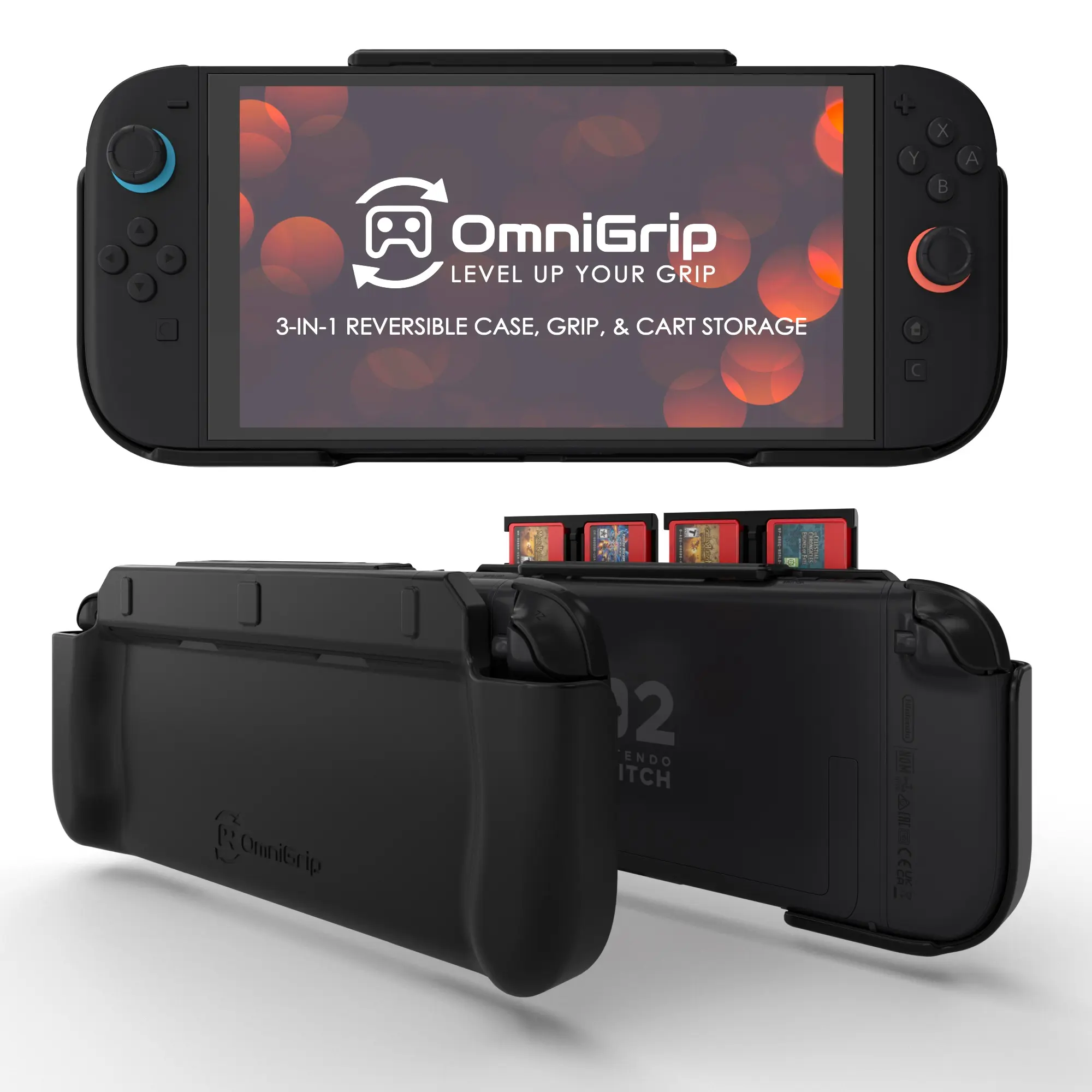 OmniGrip 3-in-1 Case, Grip, & Game Storage For Nintendo Switch 2