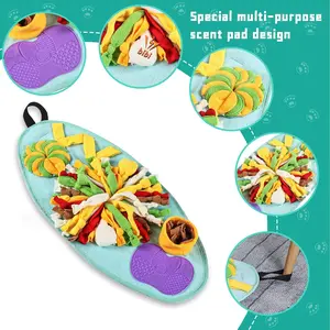 Dog snuff pad dog interactive toy small dog rich toy dog sniffing pad dog puzzle toy small dog licking pad squeaking dog toy natural foraging skills (blue)