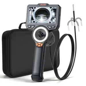 【Father's Day gift】VEVOR Articulating Borescope with 3.9mm Ultra Slim Lens, 4-Way 360° Articulated Endoscope with Light, 4.5" HD IPS Screen, 8X Zoom Inspection Camera for Auto, Tight Mechanical Equipment (4.9FT Cable)
