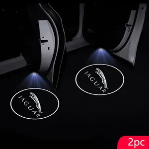 2Pcs Led HD Car Door Welcome Light Auto Logo Projector Lamps For Jaguar XE F-Type I-Pace S-Type F-Pace XKR XEL XF XJ XFL XFR X S F E-Pace X-Type