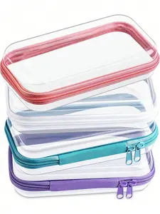 Transparent Hard Zipper Protective Case, Hard Plastic Zipper Bag, Cloth Bag, Portable Travel Box, Toy Building Block Storage Bag