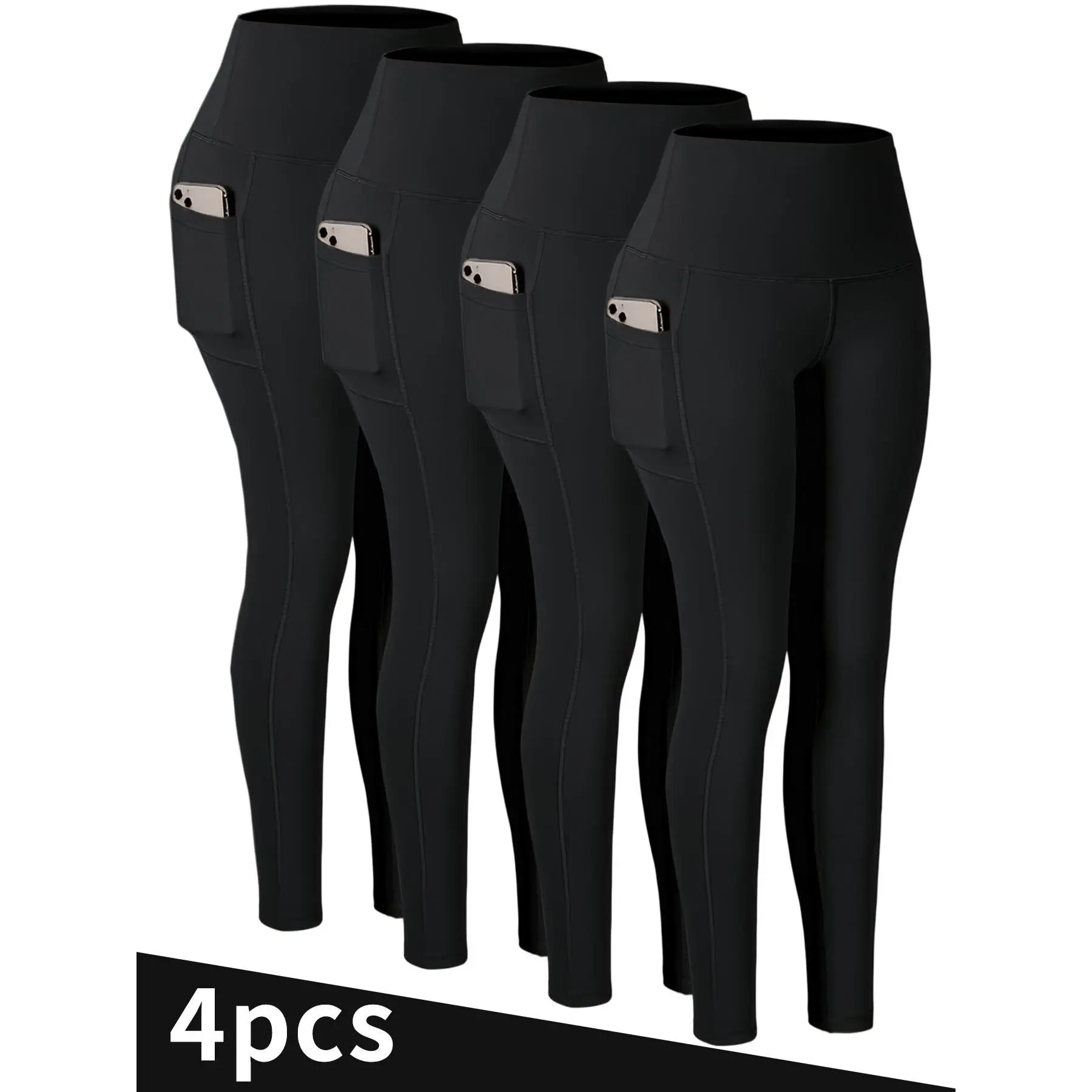 Women's High Waist Baggy Leggings with Pockets, Tummy Control & Shaping for Workout, Comfortable Grey Yoga Pants for Summer Running & Lounge