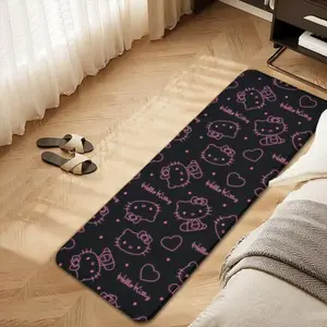 Sanrio Hello Kitty Flannel Rug Soft Cozy Floor Mat for Kids Room Decor Flannel Material Ideal for Childrens Room Enhancing Room Decor