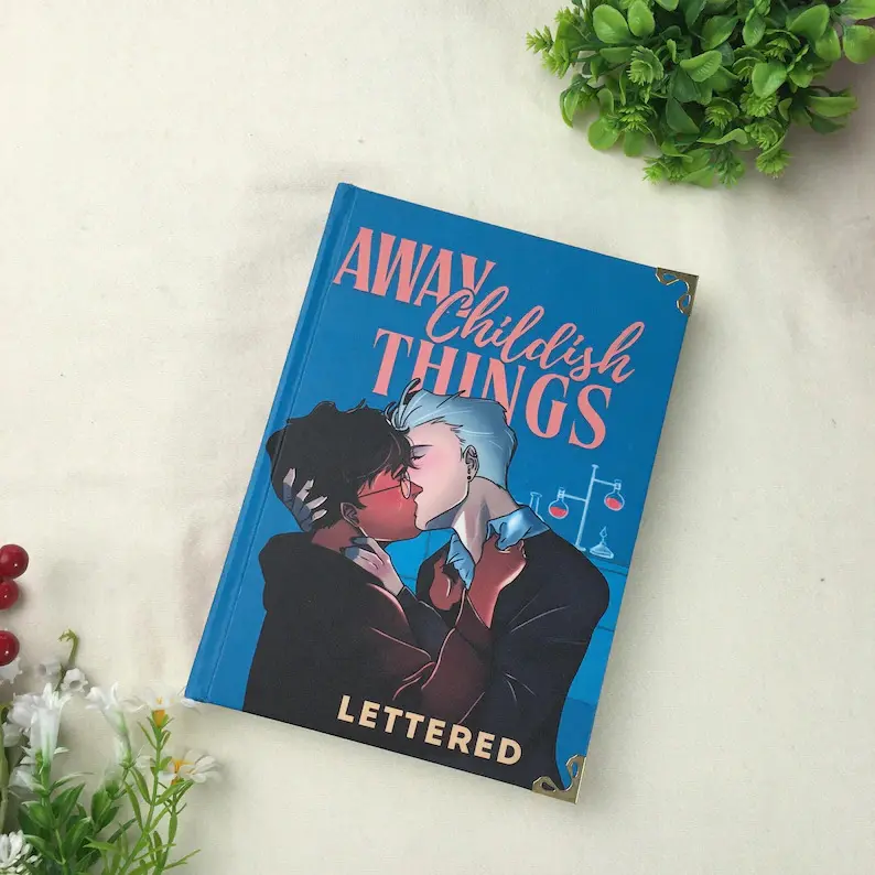 Away Childish Things Book by Lettered| LGBTQ Romance Hardcover| Drarry Fanfiction Special Edition| Emotional Love Story