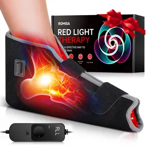 Red Light Therapy for Feet, 660nm & 850nm Near Infrared Light Therapy Heat Therapy Foot Wrap with Timer, Infrared Light Shoe for Foot Ankle Heel Joint