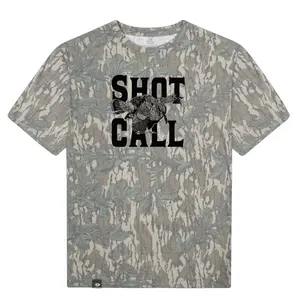 SHOT CALL Washed Out Tee Mossy Oak Greenleaf, Mossy Oak Greenleaf SHOT CALL Printing Short Sleeve Shirt 0