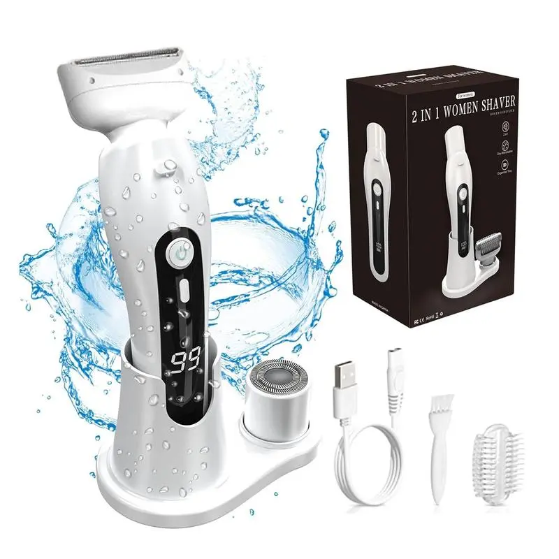 Electric Shaver for Women Best Electric Razor for Womens Bikini Legs Underarm Public Hairs Rechargeable Trimmer with Detachable Head Cordless Wet Dry Use Precise Safe, Gift For Women And Men #springtok, FathersDayGift