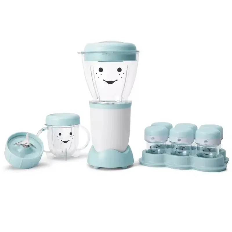 BPA-Free Multi-Functional Baby Food Processor & Puree Machine - 200W Motor Base, 12oz Silicone Tray, Prep Bowl, Date Storage, Dishwasher Safe, No Hidden Stabilizers, No Pre-Packaged Jars (Blue)