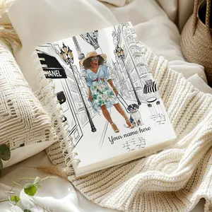 Personalized That Girl Office Notebook | Custom Name Desk Journal | Pink Aesthetic Spiral Notebook | College Dorm Gift for Her