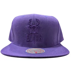 Mitchell & Ness NBA Purple Milwaukee Bucks Tonal Eclipse HWC Snapback
