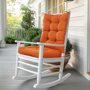 Rocking Chair Cushion Non-Slip Tufted Indoor/Outdoor Rocking Chair Cushions 80% Water Proof with Straps for Living Room  Room Garden High  Rocking Chair Pads
