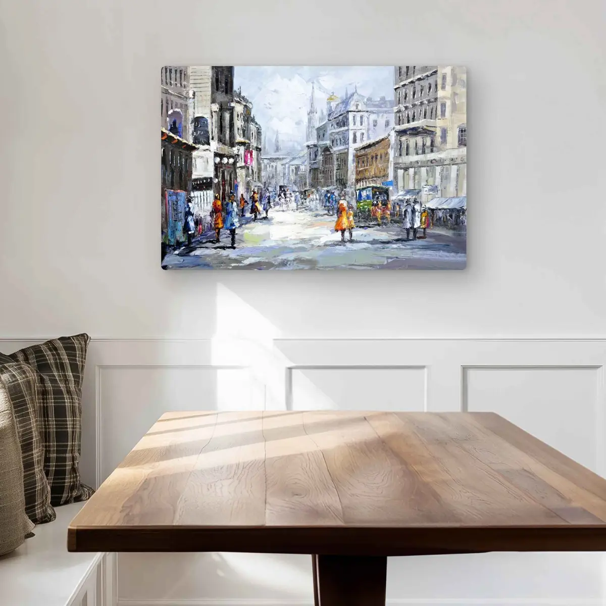 Begin Home Decor C1MP2030Q03K4I 20 x 30 in. Busy Street by A Cloudy Day - Contemporary Metal Print Wall Art