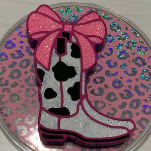 Cowboy boot with bow freshie Cowboy boot with bow freshie