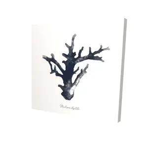 Begin Home Decor 2080-2424-CO54-1 24 x 24 in. Marine Coastal Blue Canvas - Montipora Digitata Wall Art