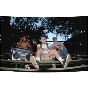 Mac Miller Vintage Bleachers Tapestry 3x5 FT - Polyester Hip-Hop Fan Art Wall Hanging Wall Tapestries for Bedroom Decor, Rap Aesthetic Banner, Tapestry Wall Mural