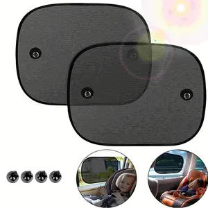 Car Window Sun Shades, 2 Pack UV Protection Car Side Window Sun Visors, Heat Blocking Sun Covers with Suction Cups for Baby, Kids & Family Cars, Universal Fit for Most Vehicles, UV Protective Sunshade