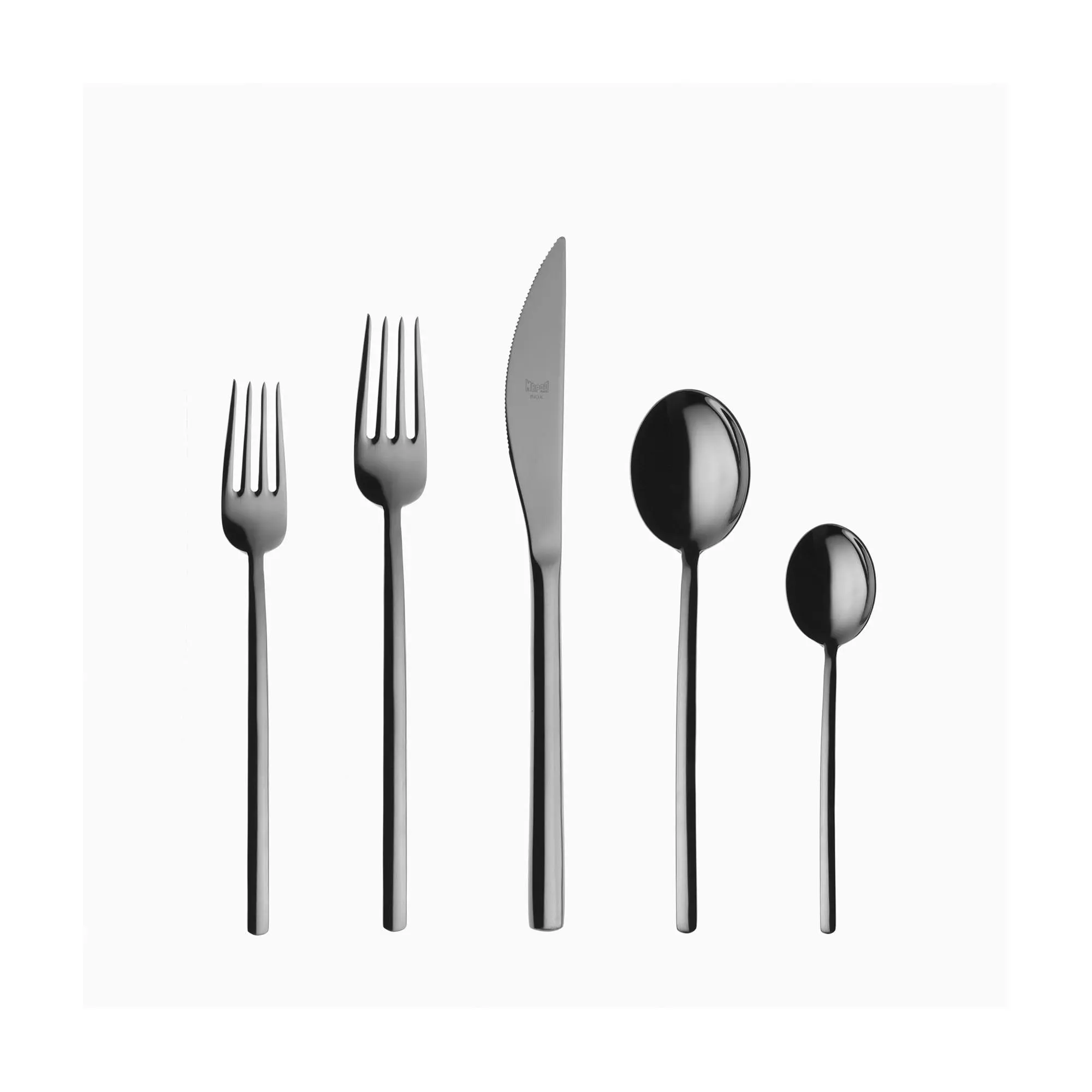 Mepra Due Black Gold Flatware 20-Piece  Set