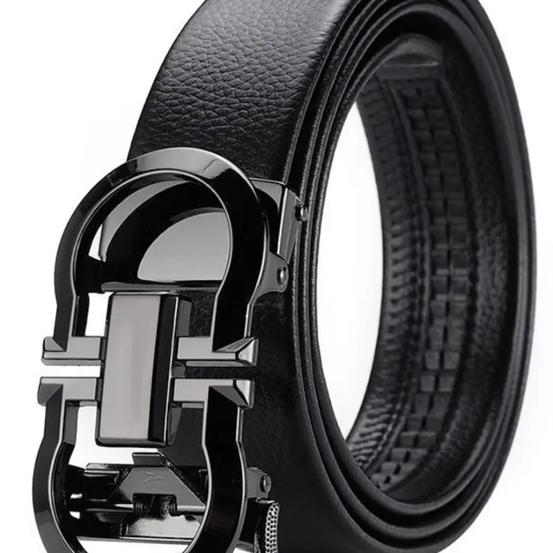 Men's Belt New Automatic Business Casual Leather Belt, Trendy Exquisite Belt, Stylish Belts, High-End Versatile Waistband, All Seasons Fashion Accessory Adjustable Belt