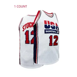 Men's Basketball Jersey, Breathable Round Neck Sportswear, Sleeveless Training Uniform, Fashion Team Top