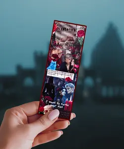 Phantasma Inspired Collage Cardstock Bookmark - Sparkle Finish Laminated Durable