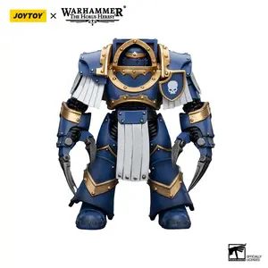 Joytoy 1/18 Highly Detailed Ultramarines Cataphractii Terminator Squad Member Action Figure with Lightning Claws, Ideal for Display in Glass Cabinets, JT7394, Glass Cabinet, Action Figures