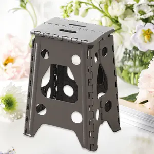 18 Inch Plastic Stools for Adults and Kids 400 LBS Capacity Heavy Duty Step Stool Collapsible Stepping Stool Non Slip Folding Stools for Kitchen Dining Room