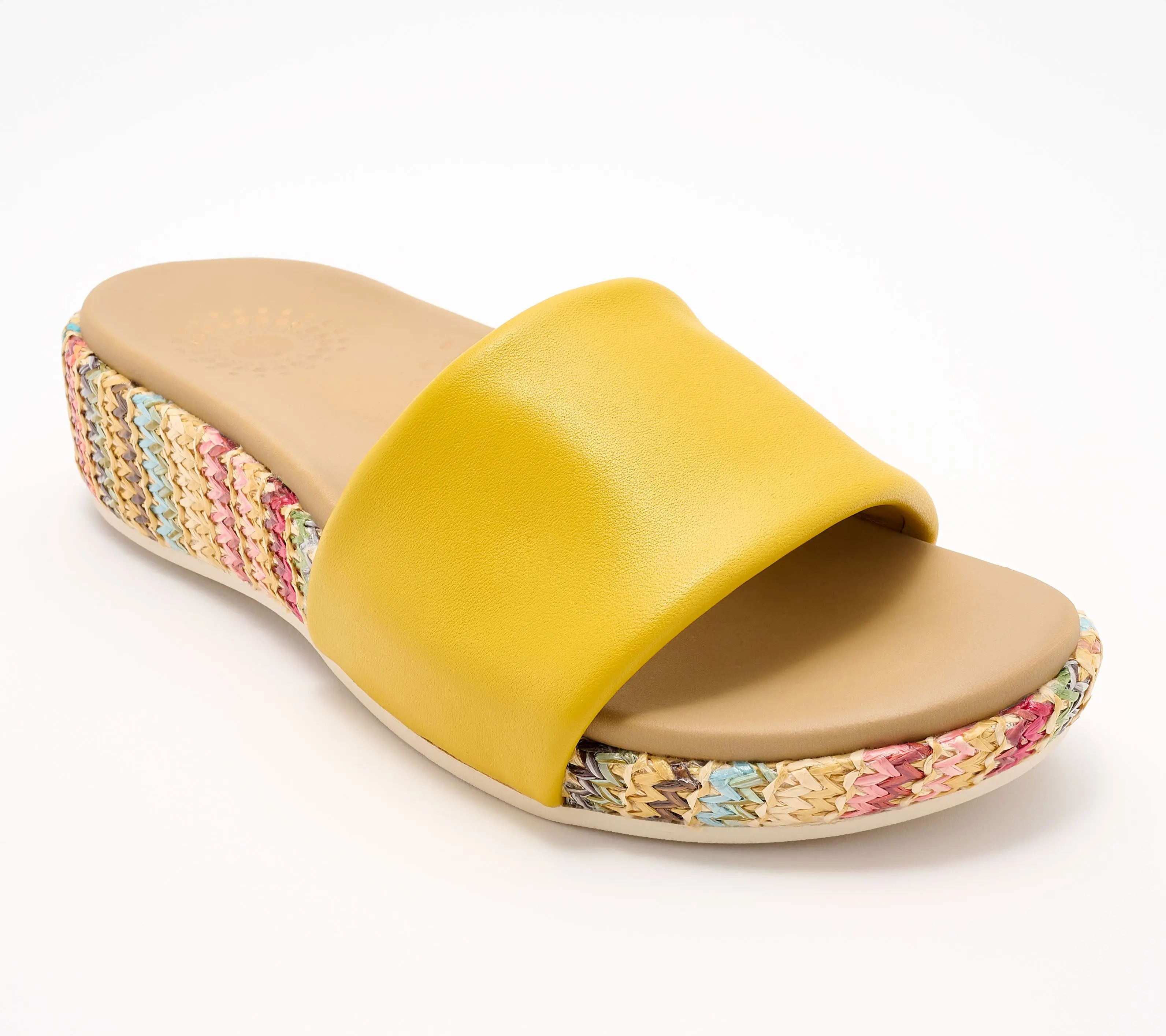 Revitalign Orthotic Leather Platform Wedges - Sea Glass Revitalign Orthotic Leather Platform Wedges - Sea Glass